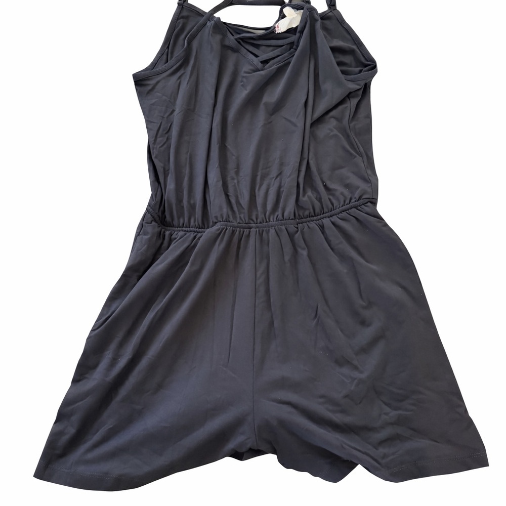 Dark  gray Sleeveless Romper
